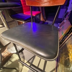 バーカウンターチェア　レザーウッド　5個セット♪の画像