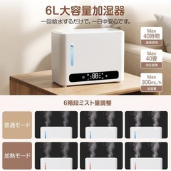 超音波　加湿器　6リットル　卓上　新品の画像