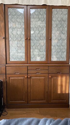 w1200xD450xH1950 食器棚 (信) 田無の収納家具《食器棚、キッチン収納