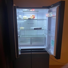 Haier（ハイアール）470L 冷蔵庫 JR-GX47B(H) フレンチドア／大容量／ブルーイッシュグレーの画像