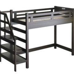 ロフトベッド　木製　ブラック　境木工の画像