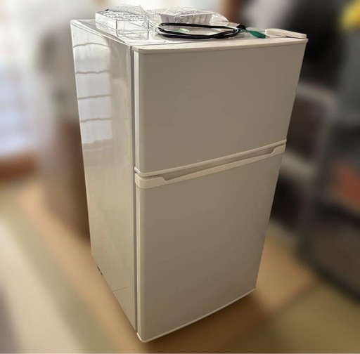 冷蔵庫 2ドア 90L SP-90LD2 シンプル 温度調整可