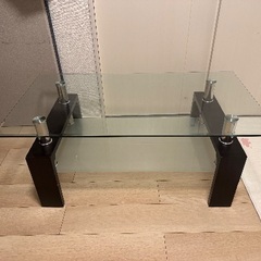 ガラステーブル W1,100㎜×D600㎜×H440㎜の画像