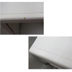 ミドルレンジボード 幅65.5×奥行41.5×高97㎝ コンセント付き キッチンボード 食器棚 ホワイト 西岡店の画像