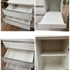 ジモティー限定価格！S144 ⭐ NITORI ニトリ キッチンボード ソフトクローズ搭載 ZORO 幅100cm USED 綺麗の画像