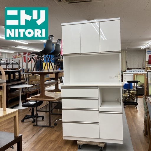 ジモティー限定価格！S144 ⭐ NITORI ニトリ キッチンボード ソフトクローズ搭載 ZORO 幅100cm USED 綺麗