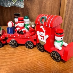 クリスマス グッズ 木製列車の画像