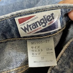 【ラングラー Wrangler M1905】デニム ジーンズ パンツ ジーパン 廃番 W27 スリム インディゴブルー  ビンテージの画像