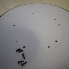 円形木製テーブル 天板約55cmの画像