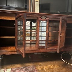 【差し上げます】天然木サイドボードの画像