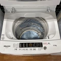 全自動洗濯機Hisense HW-K55E 2025年製の画像