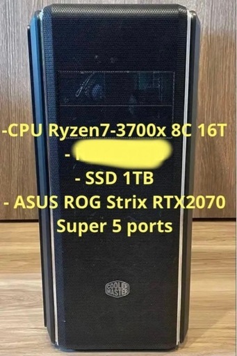 デスクトップパソコン CoolerMaster gamingRyzen7-3700X RTX2070S
