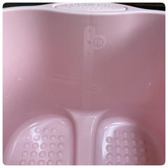 【未使用】イノマタ化学 足湯 足湯専科 26cm 12L 足湯バケツ バケツ パステルピンク 介護 冷え対策 日本製の画像