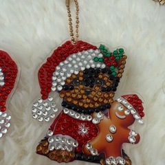 ハンドメイド ダイヤモンドアートキーチェーン クリスマスの画像