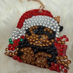 ハンドメイド ダイヤモンドアートキーチェーン クリスマスの画像