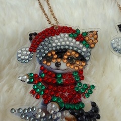 ハンドメイド ダイヤモンドアートキーチェーン クリスマスの画像