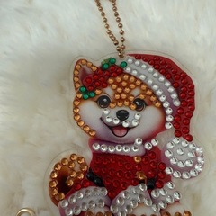 ハンドメイド ダイヤモンドアートキーチェーン クリスマスの画像