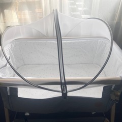 【新品】正規品HZDMJベビーベッド添い寝折りたたみ ハイローベッドグレー 03C-Gの画像