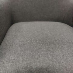 新品ダイニングチェア グレー2脚セット 布張り北欧風デザインファブリック製の画像