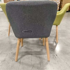 新品ダイニングチェア グレー4脚セット 布張り北欧風デザインファブリック製の画像
