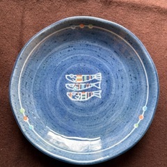 小皿　藍海　銘々皿　5個まとめの画像