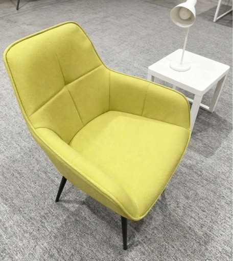 ダイニングチェアイエロー4脚セット布張り北欧風デザインファブリック製9234GN ダイニングチェア イエロー4脚セット 布張り北欧風デザイン