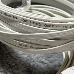 【CAT.7】ウルトラフラットLANケーブル　15m×2点の画像