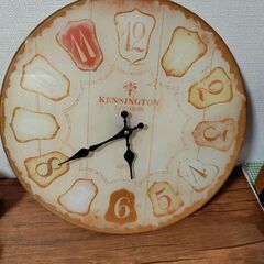 ヴィンテージ風KENSINGTON掛け時計　直径約40㌢位の画像
