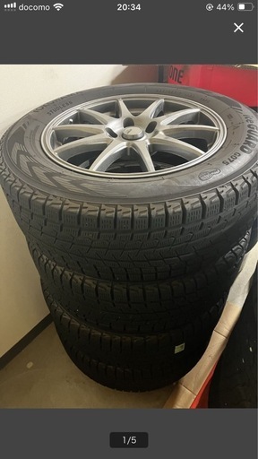 SPORT ABELIA 17インチ 7J ET48 PCD114.3 5穴　アルミホイール　YOKOHAMA iceGUARD G075 225/65r17 19年製造 4本 溝6mm