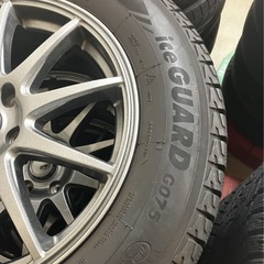 SPORT ABELIA 17インチ 7J ET48 PCD114.3 5穴　アルミホイール　YOKOHAMA iceGUARD G075 225/65r17 19年製造 4本 溝6mm の画像
