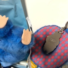 O ラブブ イニシャル アルファベット キーホルダー ぬいぐるみペンダントの画像