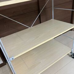 無印良品 スチールラック 3段 キャスター付き キャスター取り外しも可の画像