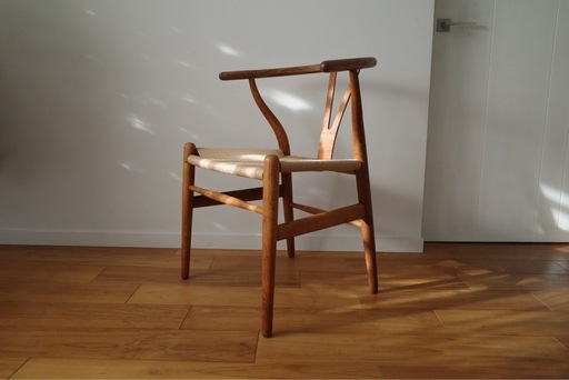 極美品・希少【ヴィンテージ 70年代 yチェア】オーク ペーパーコード新品