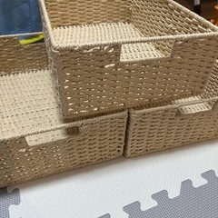 ニトリ　手収納かごの画像