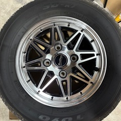 美品beatstage12インチタイヤホイールセットアルミ軽トラ軽バン の画像