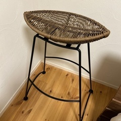 アジアンテイスト　アーモンド型スツールの画像