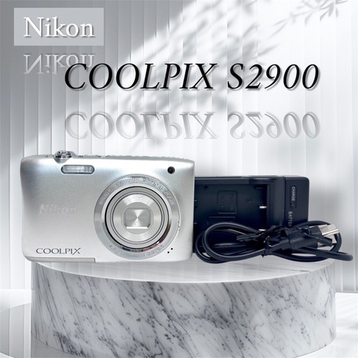 【ほぼ新品】Nikon COOLPIX S2900シルバー　完動品