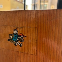 昭和レトロ　木製ブックスタンドの画像