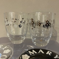 MARY QUANT マリークワント グラス コースター セットの画像