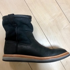 極美品☆ 【UGG】 BURKERT レザー ムートンブーツ 黒 スエードの画像