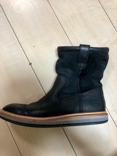 極美品☆ 【UGG】 BURKERT レザー ムートンブーツ 黒 スエード
