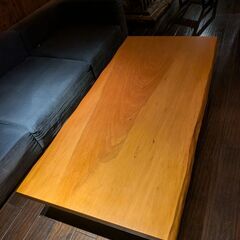 ケヤキ／一枚板／ダイニングテーブルの画像