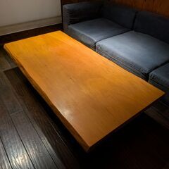 ケヤキ／一枚板／ダイニングテーブルの画像