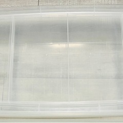 アイリスオーヤマ　キャスター付き透明ケース×2の画像