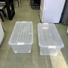 【リサイクルショップ ピカソ 小松原】🌈✨【透明で中身が見やすい‼️衣装ケース】キャスター付きで移動ラクラク✨★1294★の画像