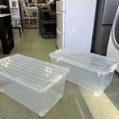 【リサイクルショップ ピカソ 小松原】🌈✨【透明で中身が見やすい‼️衣装ケース】キャスター付きで移動ラクラク✨★1294★の画像