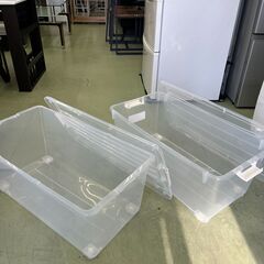 【リサイクルショップ ピカソ 小松原】🌈✨【透明で中身が見やすい‼️衣装ケース】キャスター付きで移動ラクラク✨★1294★の画像