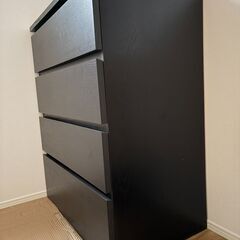 4段タンス（80×100×48）　黒色の画像
