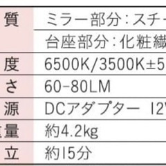 ドレッサー 女優ミラーの画像