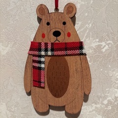 木製くま飾り クリスマス飾りではないですがの画像